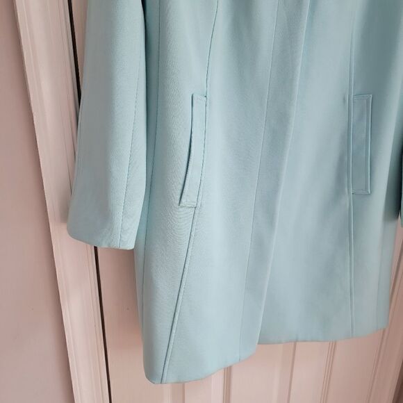 Shoshanna Blue French Coat 8 - Picture 4 of 8